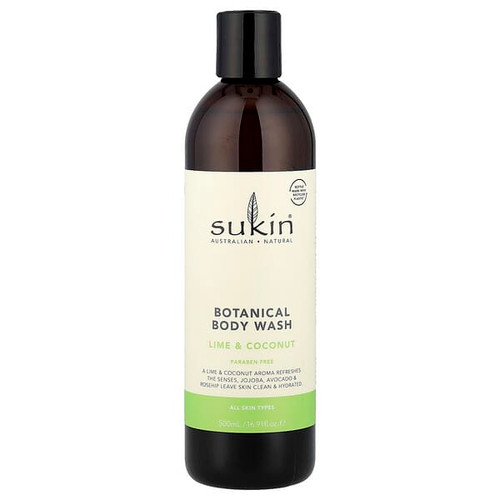 <img alt="Sukin, Botanical Body Wash, All Skin Types, Lime & Coconut, 16.91 fl oz (500 ml)" title="Sukin, Botanical Body Wash, All Skin Types, Lime & Coconut, 16.91 fl oz (500 ml),9327693004315"