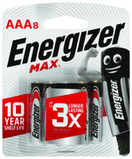 3 PACK OF Energizer Batteries Max E92 Aaa (8 Pack)