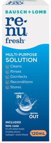 3 PACK OF Bausch & Lomb Renu Fresh Multi-Purpose Solution 120ml