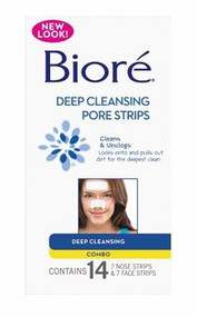 3 PACK OF Biore Combo Deep Cleansing Pore Strips 14
