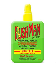 3 PACK OF Bushman Plus Insect Repellant Sunscreen Pump Spray 100ml