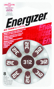 3 PACK OF Energizer Batteries Hearing Aid Size 312 Turn And Lock (8 Pack)