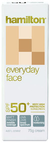 3 PACK OF Hamilton Everyday Face Sunscreen SPF 50+ Cream 75g