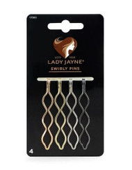 3 PACK OF Lady Jayne Metallic Swirly Slides 4 Pack