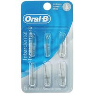 3 PACK OF Oral B Interdental Brush Refill Tapered Fine 6