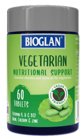 3 PACK OF Bioglan Vegetarian Nutritional Support 60 Tablets