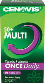 3 PACK OF Cenovis Once Daily Multi 50 Plus Capsules 62