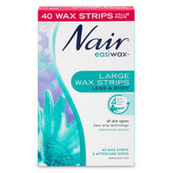3 PACK OF Nair Easiwax Large Wax Strips 40 Pack