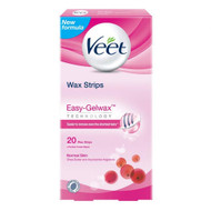 3 PACK OF Veet Wax Strips With Easy Grip Legs & Body Normal Skin 20 Strips