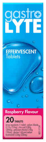 3 PACK OF Gastrolyte Tablet Effervescent Raspberry 20 Pack