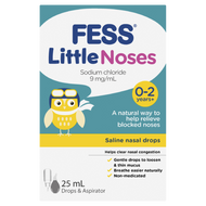 3 PACK OF Fess Little Noses Drops 25ml +Aspirator