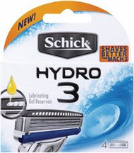 3 PACK OF Schick Hydro 3 Blades 4