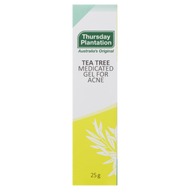 3 PACK OF Thursday Plantation Tea Tree Acne Medicated Gel 25G