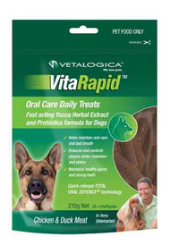 3 PACK OF Vetalogica VitaRapid Dogs Oral Defence Treats 210g