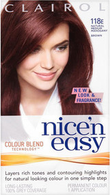3 PACK OF Clairol Nice & Easy 118E Natural Medium Mahogany Brown