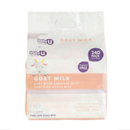 3 PACK OF babyU Goat Milk Baby Wipes 240 Pack