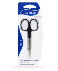 3 PACK OF Manicare Cuticle Scissors Curved - Extra Large Grip