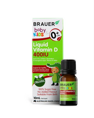 3 PACK OF Brauer Baby &amp; Kids Liquid Vitamin D 400IU 200ml