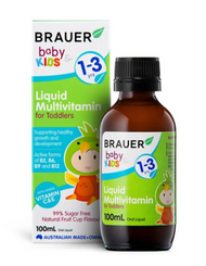 3 PACK OF Brauer Baby & Kids Liquid Multivitamin For Toddlers 100ml