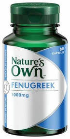 3 PACK OF Natures Own Fenugreek 1000mg Capsules 60