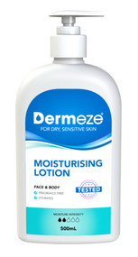 3 PACK OF Dermeze Moisturising Lotion 500ml