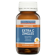 3 PACK OF Ethical Nutrients Immuzorb Extra C Zingles Orange 50 Tablets
