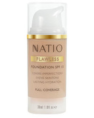 3 PACK OF Natio Flawless Foundation Spf 15 Light Honey 30ml