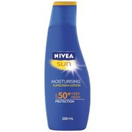 3 PACK OF Nivea Sun Moisturiser Lotion Spf50+ 200ml