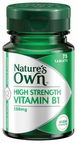 3 PACK OF Natures Own High Strength Vitamin B1 250mg Tablets 75