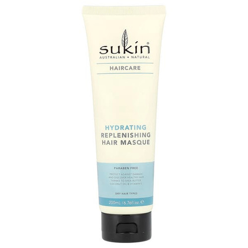 <img alt="Sukin, Haircare, Hydrating Replenishing Hair Masque, Dry Hair Types, 6.76 fl oz (200 ml)" title="Sukin, Haircare, Hydrating Replenishing Hair Masque, Dry Hair Types, 6.76 fl oz (200 ml),9327693007934"
