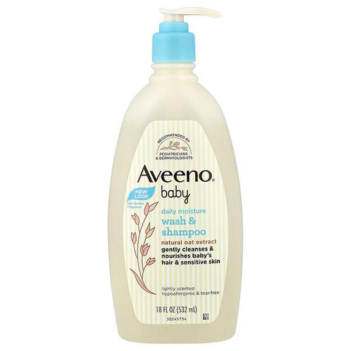 <img alt="Aveeno, Baby, Daily Moisture Wash & Shampoo, Lightly Scented, 18 fl oz (532 ml)" title="Aveeno, Baby, Daily Moisture Wash & Shampoo, Lightly Scented, 18 fl oz (532 ml),381371023905"