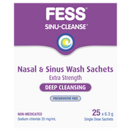 3 PACK OF Fess Sinu Cleanse Refill 25 Sachets