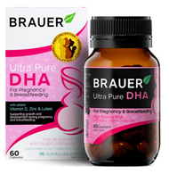 3 PACK OF Brauer Ultra Pure DHA For Pregnancy & Breastfeeding 60 Capsules