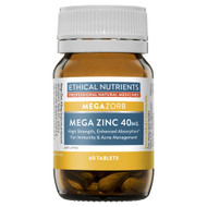 3 PACK OF Ethical Nutrients Megazorb Mega Zinc 40mg 60 Tablets