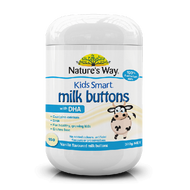 3 PACK OF Natures Way Kids Smart Milk Buttons with DHA Vanilla 300g 150 Buttons