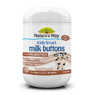 3 PACK OF Natures Way Kids Smart Milk Buttons With Probiotics Chocolate 300g