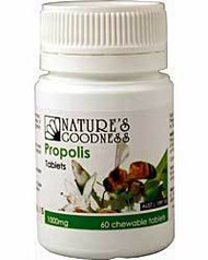 3 PACK OF Natures Goodness Propolis 1000Mg 60 Tabs