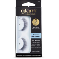 3 PACK OF Manicare Glam 01. Taylor Eyelashes 2 Pack With Applicator