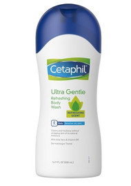 3 PACK OF Cetaphil Ultra Gentle Refreshing Body Wash 500ml