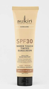 3 PACK OF Sukin SPF30 Sheer Touch Facial Sunscreen Light Medium 60ml