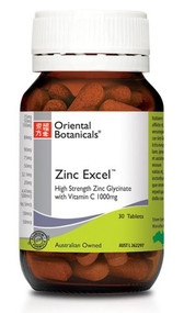 3 PACK OF Oriental Botanicals Zinc Excel 30 Tablets