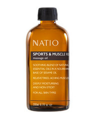 3 PACK OF Natio Happiness Massage Oil Sports &amp; Muscle Recovery 200ml