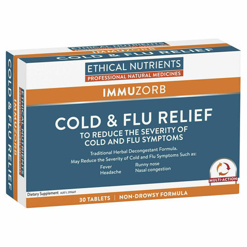 Ethical Nutrients Immuzorb Cold & Flu Relief 30 Tablets
