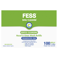 3 PACK OF Fess Sinu Cleanse Gentle Nasal And Sinus Wash Sachets 100 Refills