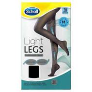 3 PACK OF Scholl Light Legs 20 Denier Black Med