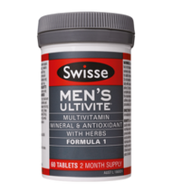 3 PACK OF Swisse Ultivite Mens Formula 1 60 Tablets