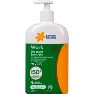 Cancer Council Work Sunscreen SPF50+ Pump 500ml