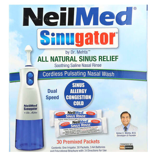<img alt="NeilMed, Sinugator, Cordless Pulsating Nasal Wash, 3 Piece Set" title="NeilMed, Sinugator, Cordless Pulsating Nasal Wash, 3 Piece Set,705928888012"