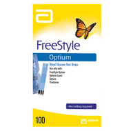 Freestyle Optium Blood Glucose Test Strips 100