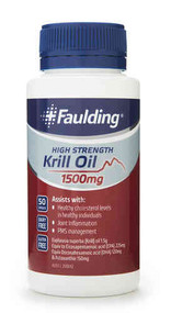 Faulding Odourless Krill Oil 1500mg Softgel 50 Capsules